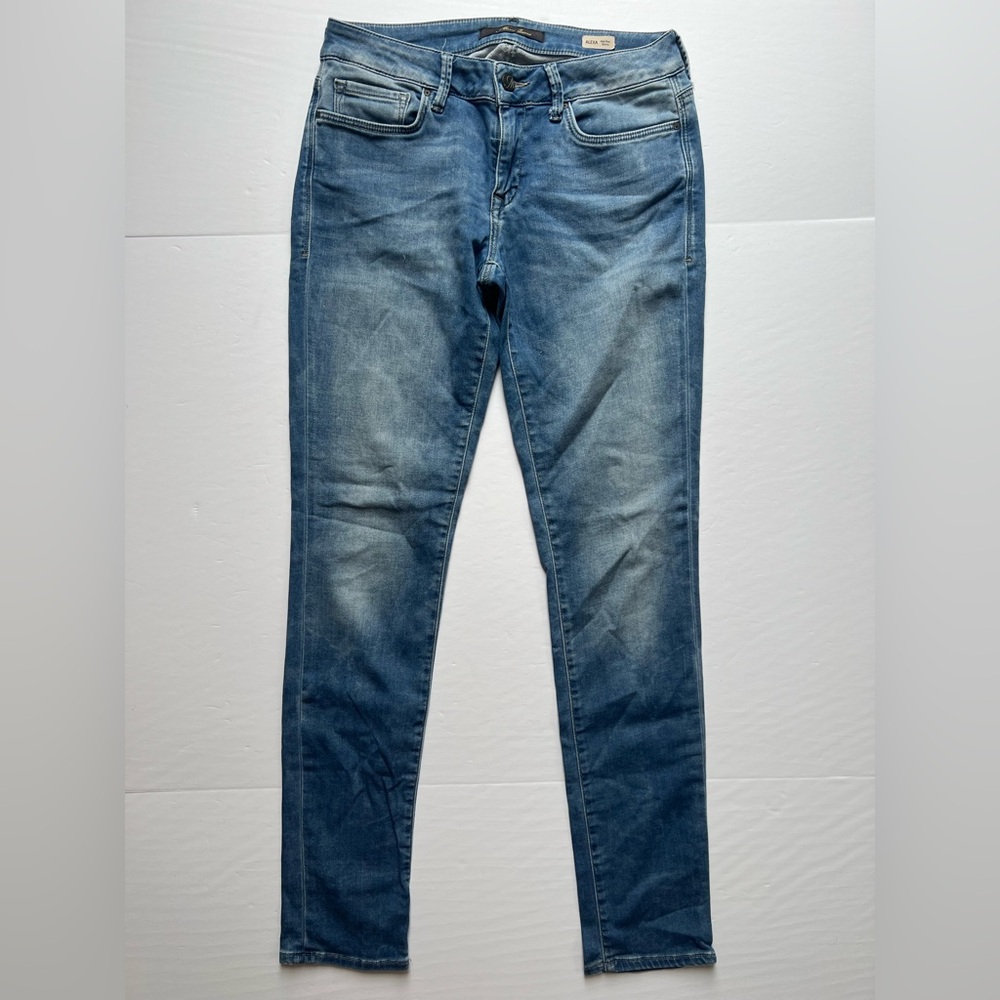 Mavi Alexa Slim Mid Rise Blue Skinny Jeans Size 28W 32L Cotton Stretch - Picture 3 of 11